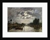 Moonlight, Canal de St. Valery, 1891 by Eugene Louis Boudin