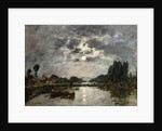 Moonlight, Canal de St. Valery, 1891 by Eugene Louis Boudin