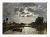 Moonlight, Canal de St. Valery, 1891 by Eugene Louis Boudin