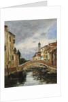A Small Venetian Canal, 1895 by Eugene Louis Boudin