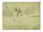 Girls strolling in an Orchard, 1879 by Winslow Homer