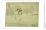 Girls strolling in an Orchard, 1879 by Winslow Homer