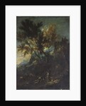 A Mountain Landscape with Pastoral Figures by Alessandro Magnasco