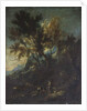 A Mountain Landscape with Pastoral Figures by Alessandro Magnasco