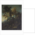 A Mountain Landscape with Pastoral Figures by Alessandro Magnasco