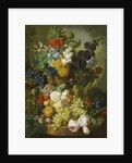 Still life of flowers and fruit by Jan van Os