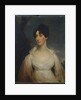 Portrait of a lady seated, half length, wearing a white dress by William Beechey