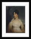 Portrait of a lady seated, half length, wearing a white dress by William Beechey