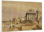 L'Institut and the Pont des Arts, Paris, 1828 by Thomas Shotter Boys