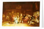 Henry VIII and Anne Boleyn observed by Queen Katherine, 1870 by Marcus Stone