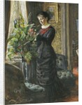 Portrait of Fru Lisen Samson, nee Hirsch, arranging Flowers at a Window, 1881 by Anders Leonard Zorn