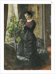 Portrait of Fru Lisen Samson, nee Hirsch, arranging Flowers at a Window, 1881 by Anders Leonard Zorn
