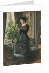 Portrait of Fru Lisen Samson, nee Hirsch, arranging Flowers at a Window, 1881 by Anders Leonard Zorn