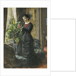 Portrait of Fru Lisen Samson, nee Hirsch, arranging Flowers at a Window, 1881 by Anders Leonard Zorn