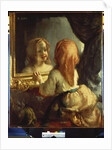 Antoinette Herbert looking in the Mirror, c.1844 by Jean-Francois Millet