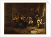 Peasants drinking and smoking in an Inn by Gillis van Tilborgh