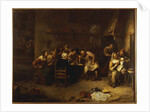 Peasants drinking and smoking in an Inn by Gillis van Tilborgh