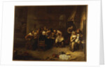 Peasants drinking and smoking in an Inn by Gillis van Tilborgh