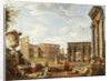 A Capriccio view of Rome, 1743 by Giovanni Paolo Pannini or Panini