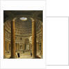 The Interior of the Pantheon, Rome, looking North from the Main Altar to the Entrance, 1732 by Giovanni Paolo Pannini or Panini