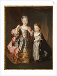 Portrait of two Young Girls, said to be Adelaide and Victoire, daughters of Louis XV by Alexis Simon Belle