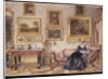 Interior of a Drawing Room with a Lady at her Writing Desk by William Henry Hunt