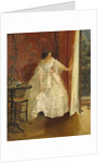 Lady at a Window feeding Birds, c.1859 by Alfred Emile Stevens