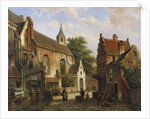 A Street Scene in Delft by Willem Koekkoek
