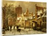 A Winter Street Scene by Willem Koekkoek