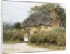 A Thatched Cottage near Peaslake, Surrey by Helen Allingham
