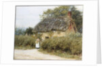 A Thatched Cottage near Peaslake, Surrey by Helen Allingham