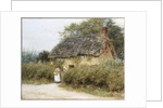 A Thatched Cottage near Peaslake, Surrey by Helen Allingham