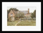 A Surrey Cottage with a Mother and her Children by Helen Allingham