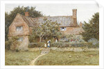 A Surrey Cottage with a Mother and her Children by Helen Allingham