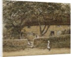 Children outside a Cottage by Helen Allingham