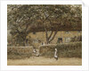 Children outside a Cottage by Helen Allingham