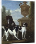 Three Spaniels by an Urn in a Wooded Landscape by John Wootton