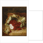 Raspberries in a Cabbage Leaf Lined Basket with White Convulvulus on a Stone Ledge, 1880 by Eloise Harriet Stannard