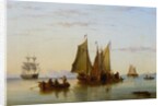 Fishing Boats and other Vessels on the Scheldt near Rotterdam, 1852 by Henry Redmore