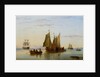 Fishing Boats and other Vessels on the Scheldt near Rotterdam, 1852 by Henry Redmore
