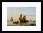 Fishing Boats and other Vessels on the Scheldt near Rotterdam, 1852 by Henry Redmore