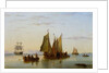 Fishing Boats and other Vessels on the Scheldt near Rotterdam, 1852 by Henry Redmore