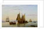 Fishing Boats and other Vessels on the Scheldt near Rotterdam, 1852 by Henry Redmore