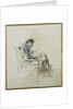 Gentleman seated in an Armchair reading a Book and smoking a Pipe by Giovanni Boldini