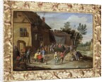 A Wedding Feast in the Courtyard of a Village Inn by Jan van the Elder Kessel