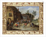 A Wedding Feast in the Courtyard of a Village Inn by Jan van the Elder Kessel
