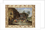 A Wedding Feast in the Courtyard of a Village Inn by Jan van the Elder Kessel