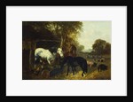A Farmyard Scene by John Frederick Herring Jnr