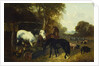 A Farmyard Scene by John Frederick Herring Jnr