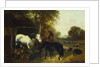 A Farmyard Scene by John Frederick Herring Jnr
